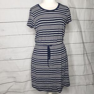 Olive & Oak knit jersey dress grey blue medium